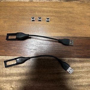 2 Fitbit Flex charger and 3 band clasps